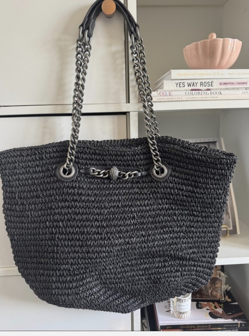 Kurt Geiger oven Chain-Handle Tote Bag - Black